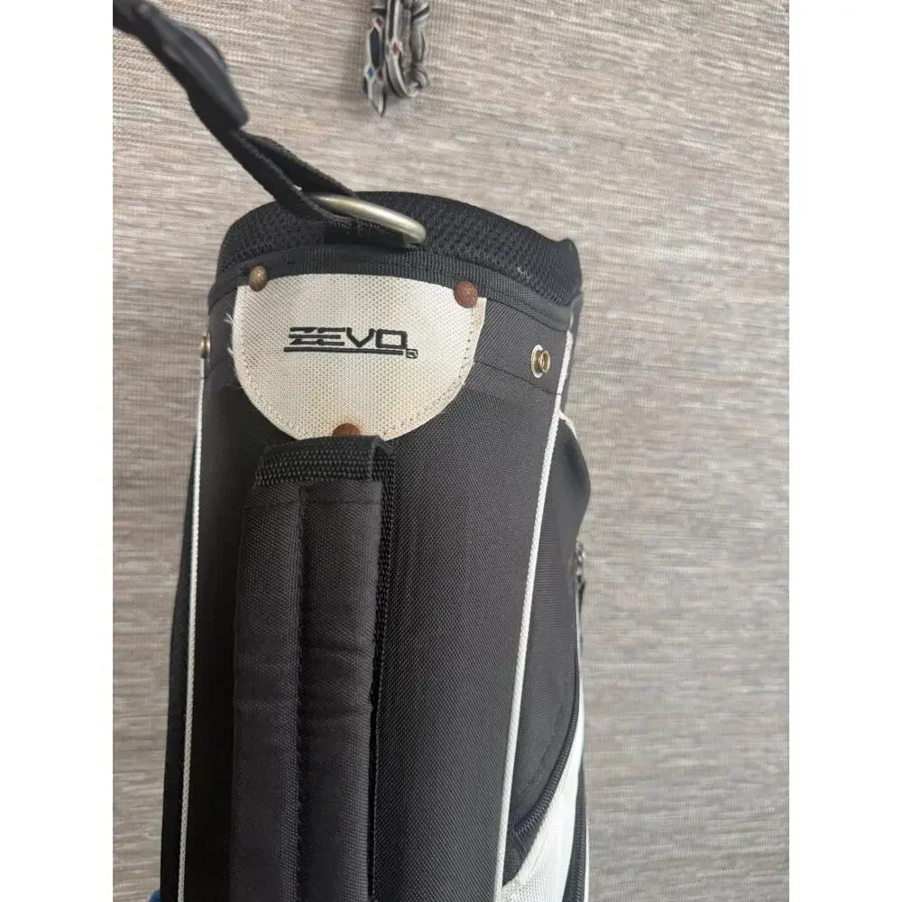Zevo Golf 4-Way Lightweight Blue Carry Cart Golf Bag Single Strap W/Rain Cover